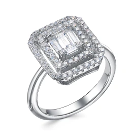 Серебряное кольцо с фианитом
