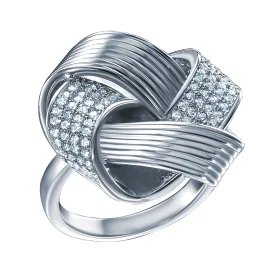 Серебряное кольцо с фианитом