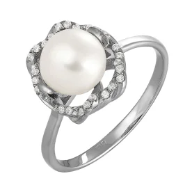 Серебряное кольцо с жемчугом