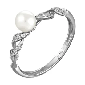 Серебряное кольцо с жемчугом