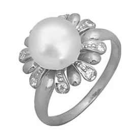 Серебряное кольцо с жемчугом