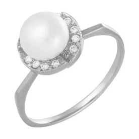 Серебряное кольцо с жемчугом