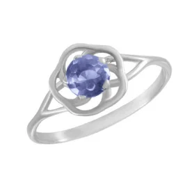 Серебряное кольцо с танзанитом