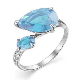 Серебряное кольцо с топазом
