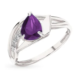 Серебряное кольцо с аметистом