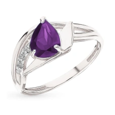 Серебряное кольцо с аметистом