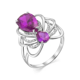 Серебряное кольцо с аметистом