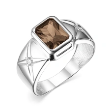 Серебряное кольцо с раух-топазом