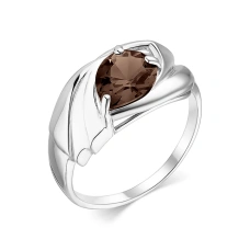 Серебряное кольцо с раух-топазом
