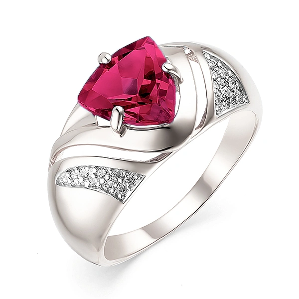 Серебряное кольцо с корундом