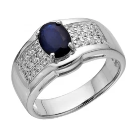 Серебряное кольцо с сапфиром