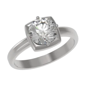 Серебряное кольцо с фианитом
