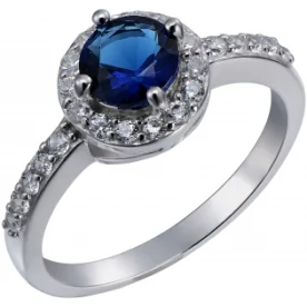 Серебряное кольцо с фианитом