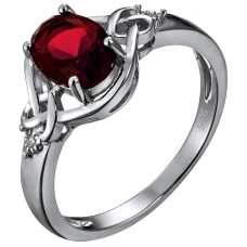 Серебряное кольцо с фианитом