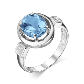 Серебряное кольцо с топазом