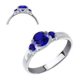 Серебряное кольцо с кристаллом