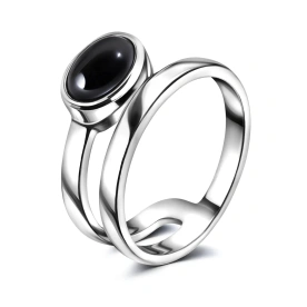 Серебряное кольцо с агатом