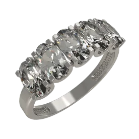 Серебряное кольцо с фианитом