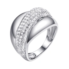 Серебряное кольцо с фианитом