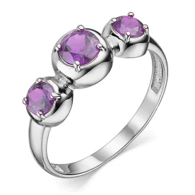 Серебряное кольцо с аметистом