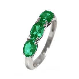 Серебряное кольцо с изумрудом