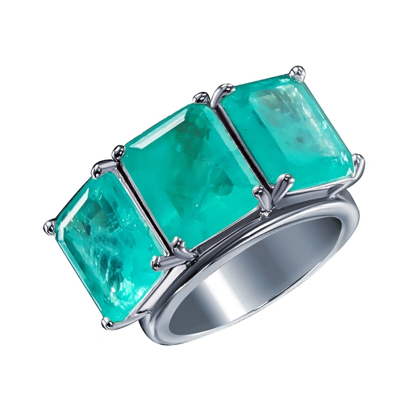 Серебряное кольцо со стеклом