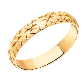 Золотое обручальное кольцо 