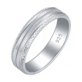Серебряное обручальное кольцо 