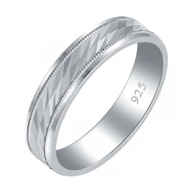 Серебряное обручальное кольцо 
