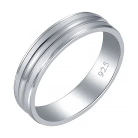 Серебряное обручальное кольцо 
