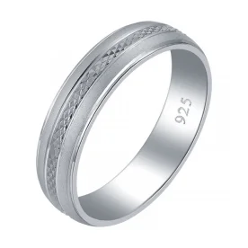 Серебряное обручальное кольцо 