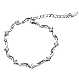 Серебряный браслет с фианитом