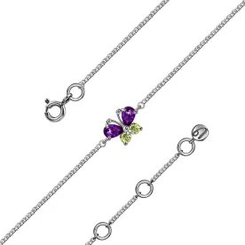 Серебряный браслет с фианитом