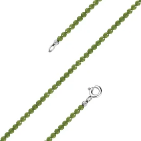 Серебряный браслет с хризолитом