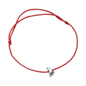 Серебряный браслет с текстилем