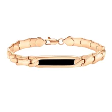 Золотой браслет с ониксом