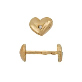 Серьга д/пирсинга из золота с фианитом