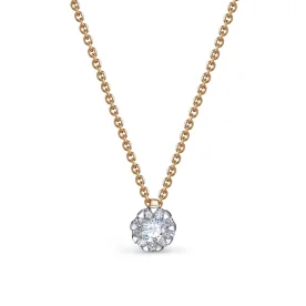 Золотое колье с бриллиантом