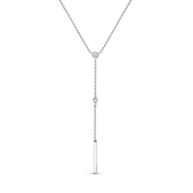 Колье из белого золота с бриллиантом