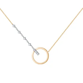 Золотое колье с бриллиантом