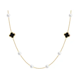 Золотое колье с агатом