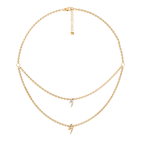 Золотое колье с фианитом