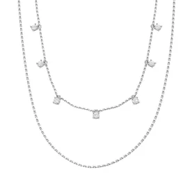 Серебряное колье с фианитом