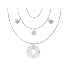 Серебряное колье с фианитом
