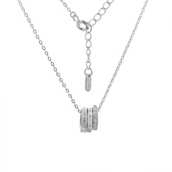 Серебряное колье с фианитом