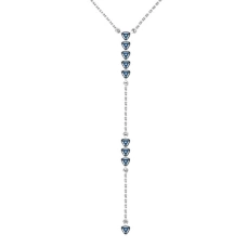 Серебряное колье с фианитом