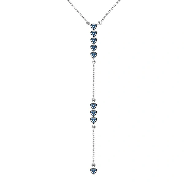 Серебряное колье с фианитом