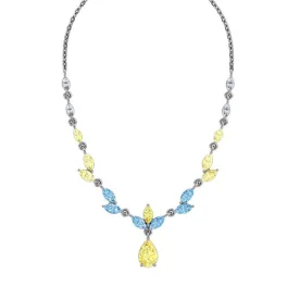 Серебряное колье с кварцем