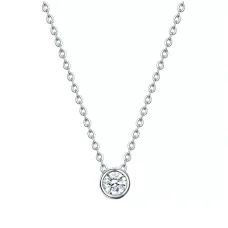 Серебряное колье с фианитом