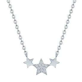 Серебряное колье с фианитом